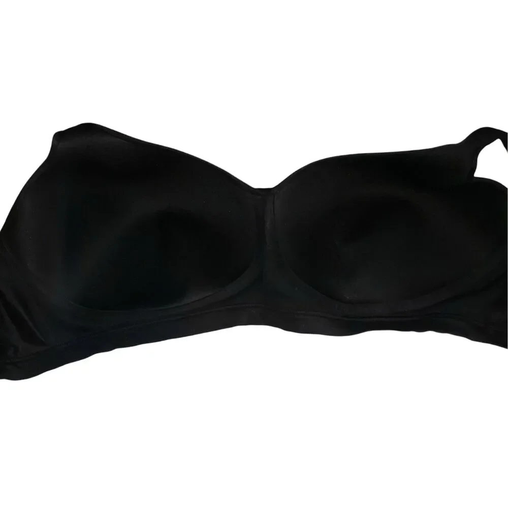 CATHERINES INTIMATES Black Wireless Back Smoothing Bra Womens Plus Size 50C